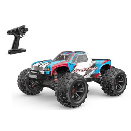 Hyper Go Távirányítós autó, 2,4 GHz-es rádióvezérlésű, 1:16 arány, 4WD off road, 45km/h, 14 év feletti gyermekek számára, Kék/Fehér/Piros