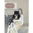 Tripod Állvány Fényképezőgéphez/Okostelefonhoz, 330A, akár 135cm, vízszintmérővel, ezüst