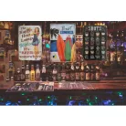 Vintage Dekor Fémtábla, dombornyomott 'Summer' felirat, retro hangulatú kialakítás, 20x30cm