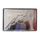 Vintage Dekor Fémtábla, dombornyomott 'Midnight Lace Woodies' felirat, retro hangulatú kialakítás, 30x20cm