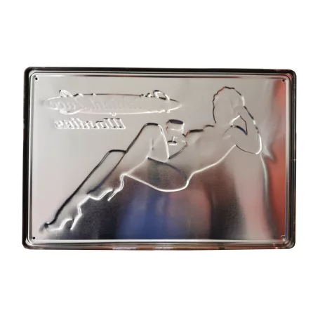 Vintage Dekor Fémtábla, dombornyomott 'Midnight Lace Woodies' felirat, retro hangulatú kialakítás, 30x20cm