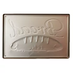   Vintage Dekor Fémtábla, dombornyomott 'HOMEMADE Bread' felirat, retro hangulatú kialakítás, 30x20cm