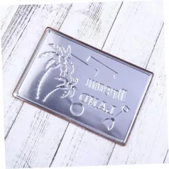   Vintage Dekor Fémtábla, dombornyomott 'DREAM LAND' felirat, retro hangulatú kialakítás, 30x20cm