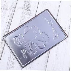   Vintage Dekor Fémtábla, dombornyomott 'Free BEER' felirat, retro hangulatú kialakítás, 20x30cm