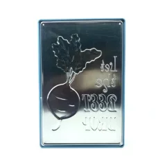   Vintage Dekor Fémtábla, dombornyomott 'Let the best drop' felirat, retro hangulatú kialakítás, 20x30cm