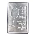 Vintage Dekor Fémtábla, dombornyomott 'RED, RED WINE' felirat, retro hangulatú kialakítás, 20x30cm