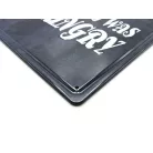 Vintage Dekor Fémtábla, dombornyomott, 'Sorry for what I said when I was hungry' felirat, retro hangulatú kialakítás, 20x30cm