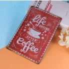 Vintage Dekor Fémtábla, dombornyomott 'life begins after Coffee' felirat, retro hangulatú kialakítás, 20x30cm, vöröses háttér