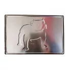 Vintage Dekor Fémtábla, dombornyomott Boxer, retro hangulatú kialakítás, 30x20cm