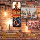 Vintage Dekor Fémtábla, dombornyomott Boxer, retro hangulatú kialakítás, 30x20cm