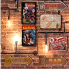 Vintage Dekor Fémtábla, dombornyomott, 'HARLEY-DAVIDSON MOTOR CYCLE' felirat, retro hangulatú kialakítás, 20x30cm