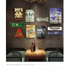 Vintage Dekor Fémtábla, dombornyomott, 'Lady of the Sky' felirat, retro hangulatú kialakítás, 20x30cm