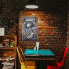 Vintage Dekor Fémtábla, dombornyomott, 'ARMED FORCES STRONG AND FREE' felirat, retro hangulatú kialakítás, 20x30cm