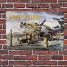 Vintage Dekor Fémtábla, dombornyomott, 'NINE-O-NINE' felirat, retro hangulatú kialakítás, 30x20cm