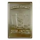 Vintage Dekor Fémtábla, dombornyomott 'BLACK BEER' felirat, retro hangulatú kialakítás, 20x30cm