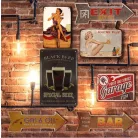 Vintage Dekor Fémtábla, dombornyomott 'BLACK BEER' felirat, retro hangulatú kialakítás, 20x30cm