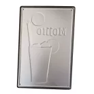 Vintage Dekor Fémtábla, dombornyomott 'Mojito' felirat, retro hangulatú kialakítás, 20x30cm