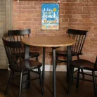 Vintage Dekor Fémtábla, dombornyomott, 'A day AT THE beach RESTORES the soul' felirat, retro hangulatú kialakítás, 20x30cm