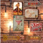 Vintage Dekor Fémtábla, dombornyomott 'Margarita' felirat, retro hangulatú kialakítás, 20x30cm, világos háttér