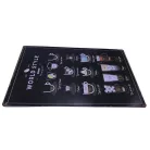 Vintage Dekor Fémtábla, dombornyomott 'WORLD STYLE Coffee Recipes' felirat, retro hangulatú kialakítás, 20x30cm, vintage fekete háttér