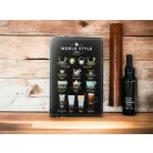 Vintage Dekor Fémtábla, dombornyomott 'WORLD STYLE Coffee Recipes' felirat, retro hangulatú kialakítás, 20x30cm, vintage fekete háttér