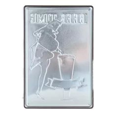   Vintage Dekor Fémtábla, dombornyomott 'BEER TIME' felirat, retro hangulatú kialakítás, 20x30cm