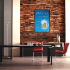 Vintage Dekor Fémtábla, dombornyomott 'BEER' felirat, retro hangulatú kialakítás, 20x30cm, vintage kék háttér