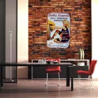 Vintage Dekor Fémtábla, dombornyomott 'Full Service Garage' felirat, retro hangulatú kialakítás, 20x30cm