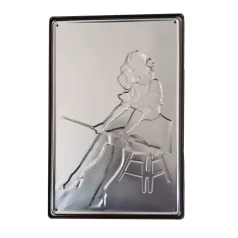   Vintage Dekor Fémtábla, dombornyomott 'Easy Eight's' felirat, retro hangulatú kialakítás, 20x30cm