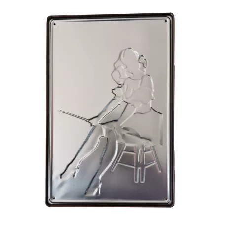 Vintage Dekor Fémtábla, dombornyomott 'Easy Eight's' felirat, retro hangulatú kialakítás, 20x30cm