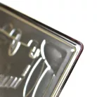 Vintage Dekor Fémtábla, dombornyomott 'RETRO CINEMA' felirat, retro hangulatú kialakítás, 20x30cm