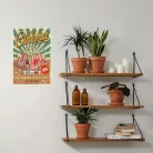 Vintage Dekor Fémtábla, dombornyomott 'RETRO CINEMA' felirat, retro hangulatú kialakítás, 20x30cm