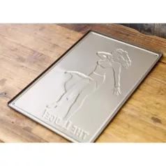   Vintage Dekor Fémtábla, dombornyomott, 'Real-Life DETECTIVE stories' felirattal, retro hangulatú kialakítás, 20x30cm