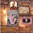 Vintage Dekor Fémtábla, dombornyomott 'WELCOME TO THE FREAK SHOW' felirat, retro hangulatú kialakítás, 30x20cm