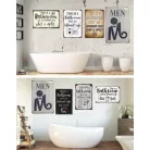 Vintage Dekor Fémtábla, dombornyomott 'MEN' felirat, retro hangulatú kialakítás, 20x30cm