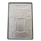 Vintage Dekor Fémtábla, dombornyomott 'MOJITO' felirat, retro hangulatú kialakítás, 20x30cm, sötét háttér