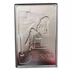   Vintage Dekor Fémtábla, dombornyomott 'MARTINI' felirat, retro hangulatú kialakítás, 20x30cm, világos háttér