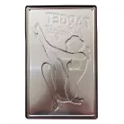 Vintage Dekor Fémtábla, dombornyomott 'Target for Tonight' felirat, retro hangulatú kialakítás, 20x30cm