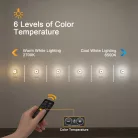 LYRIDZ® LED Meleg/Hideg Éjszakai Fény, fényerősségi érzékelős LED lámpa, 2db, EU konnektoros, távírányitóval, fehér