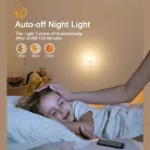 LYRIDZ® LED Meleg/Hideg Éjszakai Fény, fényerősségi érzékelős LED lámpa, 2db, EU konnektoros, távírányitóval, fehér