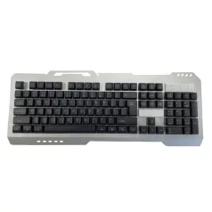   Gaming vezetékes billentyűzet A543, RGB világítás, USB, nemzetközi kiosztás, ezüst