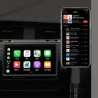 AUX átalakító kábel USB-C-ről 3,5mm jack-re, 1 méter, kompatibilis iPhone 15/16, ezüst-fehér