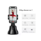 Gimbal stabilizátor, okostelefonhoz, 360°-os forgatás, automatikus arckövetés, vlog és videó készitéshez, fekete