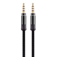   Soyink Audio kábel, 3,5mm JackAudio, AUX kábel, 1,5 méter, fekete
