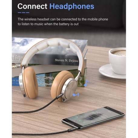 Soyink Audio kábel, 3,5mm JackAudio, AUX kábel, 1,5 méter, fekete