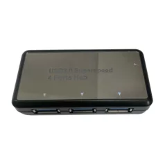   4-portos USB Hub Elosztó/Töltő, USB-A->4xUSB3.0, BYL-1812, fekete