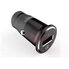   LDNIO® Autós USB szivargyújtó töltő, 1xUSB csatlakozóval, Quick Charge 3.0, 5V/3A, barna/szürke