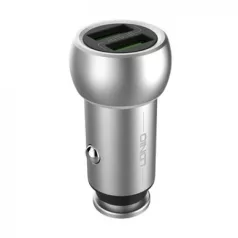   LDNIO® Autós USB szivargyújtó töltő, 2xUSB csatlakozóval, Quick Charge 3.0, 5V/3,6A/18W, ezüst