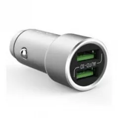   LDNIO® Autós USB szivargyújtó töltő, 2xUSB csatlakozóval, Quick Charge 3.0, 5V/3,6A/18W, ezüst