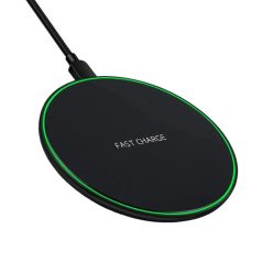 Vezeték nélküli töltő, 10W-os töltő pad, fekete